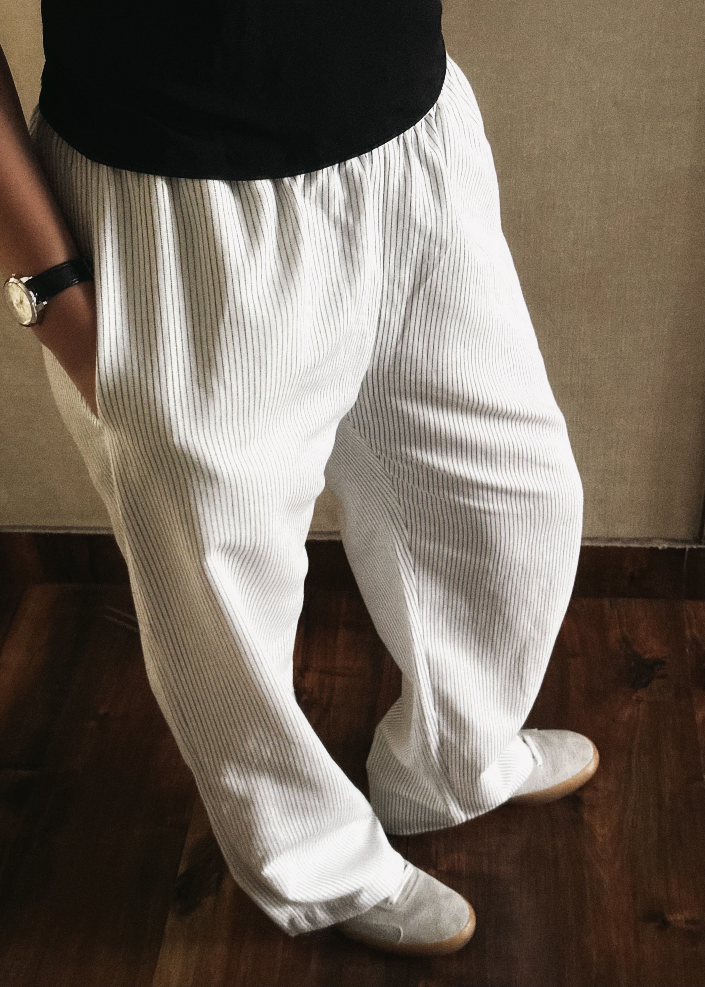Pinstripe Relaxed Pants